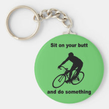 Funny cycling keychain