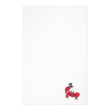 funny dancing crab custom stationery