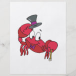 funny dancing crab flyer design