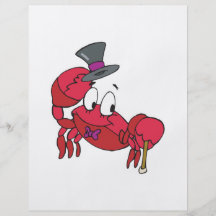 funny dancing crab flyer design