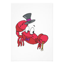 funny dancing crab personalized announcement