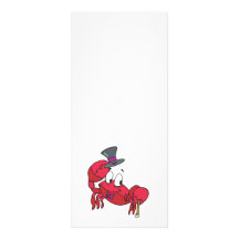 funny dancing crab rack card design