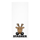 funny dasher stasher moustache reindeer rack cards