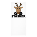 funny dasher stasher moustache reindeer rack cards