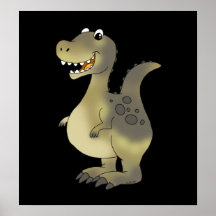 Funny dinosaur poster