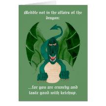 Funny Dragon Greetings Cards