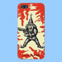 Funny evil clown pen ink drawing art iphone cases