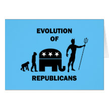 Funny evolution Republican Greeting Cards