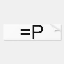 Funny Face Emoticon! Bumper Sticker