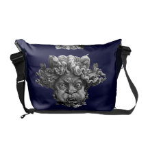 funny face messenger bag