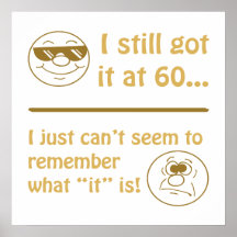Funny Faces 60th Birthday Gag Gifts Print