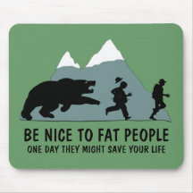 Funny fat joke mouse pads