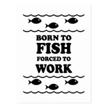 Funny fishing postcard