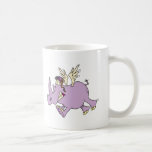 funny flying rhino mugs
