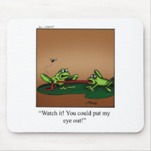 Funny Frog Cartoon Art Gifts! Mouse Pads
