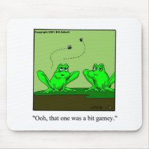 Funny Frog Cartoon Gift! Mousepads