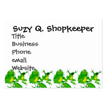 Funny Frog Emotions Angry Mad Curious Scared Frogs Business Card Template