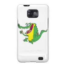 funny gator alligator eating doughnuts samsung galaxy SII cases
