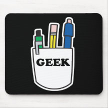 Funny GEEK Pocket Protector Mouse Pad
