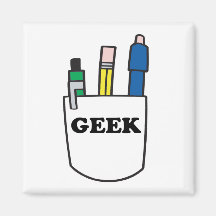 Funny GEEK Pocket Protector Refrigerator Magnets