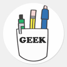 Funny GEEK Pocket Protector Stickers
