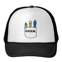 Funny GEEK Pocket Protector Trucker Hats