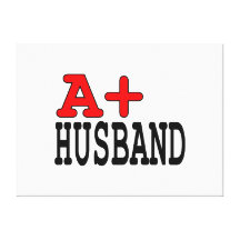 Funny Gifts for Husbands : A+ Husband Gallery Wrapped Canvas
