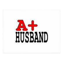Funny Gifts for Husbands : A+ Husband Postcards