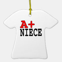 Funny Gifts for Nieces : A+ Niece Christmas Tree Ornaments