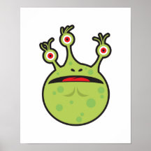 funny green monster print