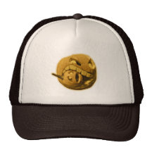 Funny Halloween Pumpkin Head with outer glow Trucker Hat