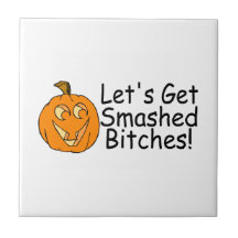 Funny Halloween Pumpkin Tile