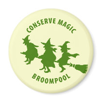 Funny Halloween Witches Green magnets