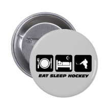 Funny hockey pinback button