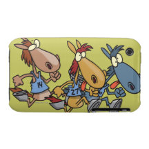 funny horse racing cartoon iPhone 3 covers