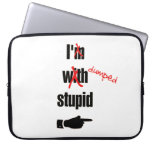 Funny I'm With Stupid Breakup Laptop Sleeves