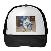 funny kitty trucker hat