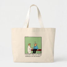Funny Knitting Cartoon Bag