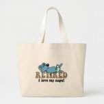 Funny mouse napping retirement tote bag
