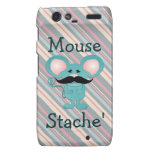 funny mouse with moustache MOUStache Motorola Droid RAZR Cases