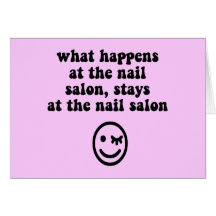 Funny nail salon card