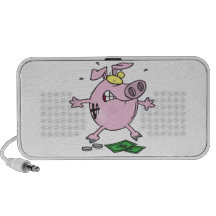 funny nervous piggy bank speaker system
