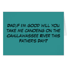 Funny,offensive Deliverance theme Father's Day Card