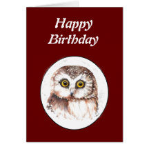 Funny Old Age, Over the Hill Birthday Owl Cards