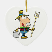 funny old macdonald farmer cartoon ornaments