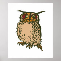 funny owl posters