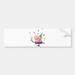 Funny Party Animal Cartoon Man Bumper Stickers