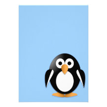 Funny penguin custom invitations