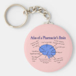 Funny Pharmacist's Brain Gifts Keychains