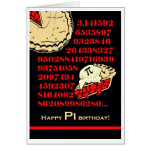 Funny Pi Day Birthday, Grab a Slice of Pi Greeting Cards
